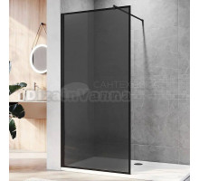Душевая перегородка Veconi Korato KR81B-90-05-C8 90 см, профиль матовый черный, стекло тонированное