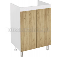Тумба под раковину без столешницы DIWO Кострома 60 напольная, дуб крафт