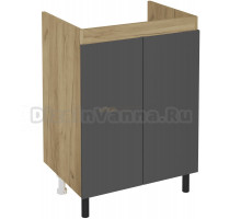 Тумба под раковину без столешницы DIWO Кострома 60 напольная, антрацит