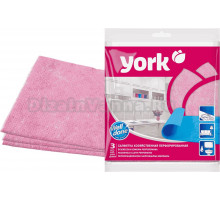 Салфетка для уборки York 020030 перфорированная, цвета в ассортименте, 3 шт.