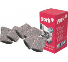 Губка для посуды York 005010 стальная с пропиткой, 6 шт