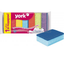 Губка для посуды York 030180 Колор люкс 6+1 шт
