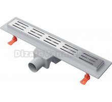 Душевой трап (лоток) EWRIKA 50 см с решеткой Rain, хром