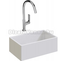 Комплект Мойка Domaci Сиена 50276-101 белый глянец + Смеситель STWORKI HDA4228XH2
