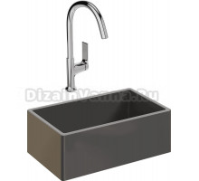 Комплект Мойка Domaci Сиена 50276-112 антрацит + Смеситель STWORKI HDA4228XH2
