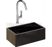 Комплект Мойка Domaci Сиена 50276-110 черная матовая + Смеситель STWORKI HDA4228XH2