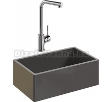 Комплект Мойка Domaci Сиена 50276-112 антрацит + Смеситель Ливорно WFD05002K