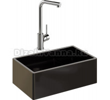 Комплект Мойка Domaci Сиена 50276-110 черная матовая + Смеситель Ливорно WFD05002K