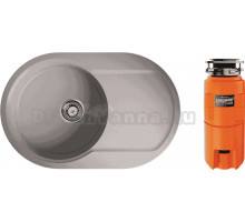 Комплект Мойка Omoikiri Manmaru 78-GR leningrad grey + Измельчитель Nagare slim 1250
