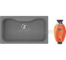 Комплект Мойка Omoikiri Maru 86-GR leningrad grey + Измельчитель Nagare 750