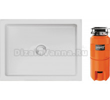 Комплект Мойка Omoikiri Mikura 61-WH Glossy белая + Измельчитель Nagare slim 900