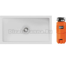 Комплект Мойка Omoikiri Mikura 83-WH Glossy белая + Измельчитель Nagare slim 1250