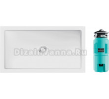 Комплект Мойка Omoikiri Mikura 83-WH белая + Измельчитель Nagare slim 1250-AZ azur blue