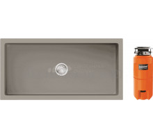 Комплект Мойка Omoikiri Mikura 91-СС cappuccino coffee + Измельчитель Nagare slim 1250