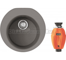 Комплект Мойка Omoikiri Miya 50R-GR leningrad grey + Измельчитель Nagare 750