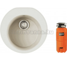 Комплект Мойка Omoikiri Miya 50R-WH белая + Измельчитель Nagare slim 500