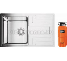 Комплект Мойка Omoikiri Mizu 78 + Измельчитель Nagare slim 900