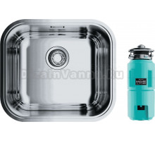 Комплект Мойка Omoikiri Omi 49-U-IN нержавеющая сталь + Измельчитель Nagare slim 1250-AZ azur blue