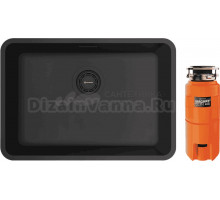 Комплект Мойка Omoikiri Omi 53-U/I Ultra Mini-GB графит + Измельчитель Nagare slim 500