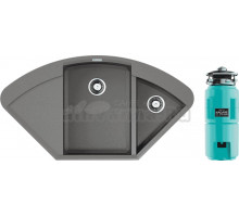 Комплект Мойка Omoikiri Sakaime 105C-GR leningrad grey + Измельчитель Nagare slim 1250-AZ azur blue