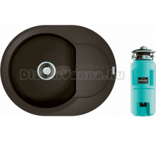 Комплект Мойка Omoikiri Sakaime 60E-DC темный шоколад + Измельчитель Nagare slim 1250-AZ azur blue