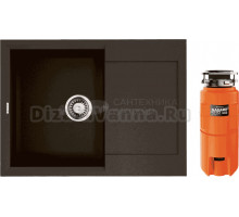 Комплект Мойка Omoikiri Sakaime 68-DC темный шоколад + Измельчитель Nagare slim 900