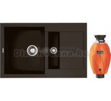 Комплект Мойка Omoikiri Sakaime 78-2-DC темный шоколад + Измельчитель Nagare 1000