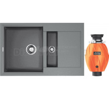 Комплект Мойка Omoikiri Sakaime 78-2-GR leningrad grey + Измельчитель Nagare 500