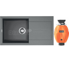 Комплект Мойка Omoikiri Sakaime 78-GR leningrad grey + Измельчитель Nagare 500