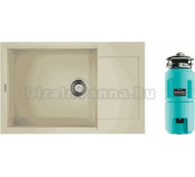 Комплект Мойка Omoikiri Sakaime 78-LB ваниль + Измельчитель Nagare slim 1250-AZ azur blue