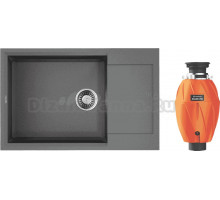 Комплект Мойка Omoikiri Sakaime 78-LB-GR leningrad grey + Измельчитель Nagare 750