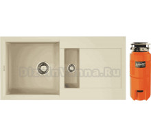Комплект Мойка Omoikiri Sakaime 86-2-BE ваниль + Измельчитель Nagare slim 900