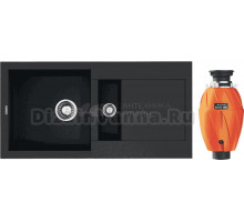 Комплект Мойка Omoikiri Sakaime 86-2-BL черная + Измельчитель Nagare 1000