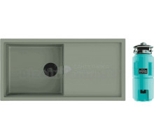 Комплект Мойка Omoikiri Sintesi 100 wind green + Измельчитель Nagare slim 1250-AZ azur blue
