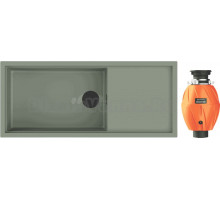 Комплект Мойка Omoikiri Sintesi 116-WG wind green + Измельчитель Nagare 500