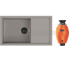 Комплект Мойка Omoikiri Sintesi 86-GR leningrad grey + Измельчитель Nagare 1000