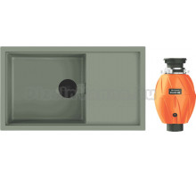 Комплект Мойка Omoikiri Sintesi 86-WG wind green + Измельчитель Nagare 500