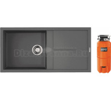 Комплект Мойка Omoikiri Sumi 100 платина + Измельчитель Nagare slim 900