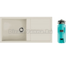 Комплект Мойка Omoikiri Sumi 100A-WH белая + Измельчитель Nagare slim 1250-AZ azur blue