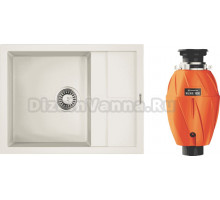 Комплект Мойка Omoikiri Sumi 65 белая + Измельчитель Nagare 1000