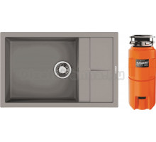 Комплект Мойка Omoikiri Sumi 78A-LB-GR leningrad grey + Измельчитель Nagare slim 500