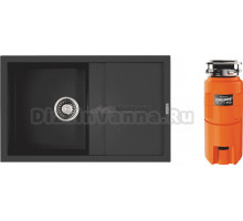 Комплект Мойка Omoikiri Sumi 79 черная + Измельчитель Nagare slim 900