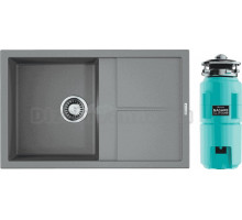 Комплект Мойка Omoikiri Sumi 79-GR leningrad grey + Измельчитель Nagare slim 1250-AZ azur blue