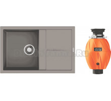 Комплект Мойка Omoikiri Sumi 79A-GR leningrad grey + Измельчитель Nagare 500