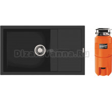 Комплект Мойка Omoikiri Sumi 86A-GB графит + Измельчитель Nagare slim 500