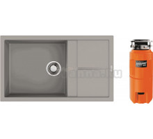 Комплект Мойка Omoikiri Sumi 86A-GR leningrad grey + Измельчитель Nagare slim 900