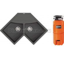 Комплект Мойка Omoikiri Sumi 83C платина + Измельчитель Nagare slim 900