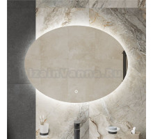 Зеркало STWORKI Осло 80x60 см, c подсветкой в ванную, с регулировкой яркости подсветки, влагозащитное, сенсорное