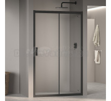 Душевая дверь в нишу RGW Passage PA-016 B 130 см, профиль черный, стекло прозрачное