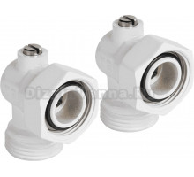 Узел нижнего подключения Royal Thermo 3/4x3/4 евроконус, угловой, белый